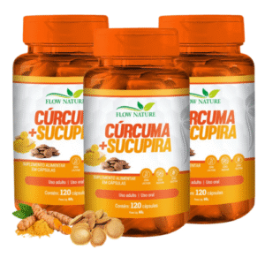 Cúrcuma Com Sucupira 120 Cápsulas de 500 mg - 100% Natural